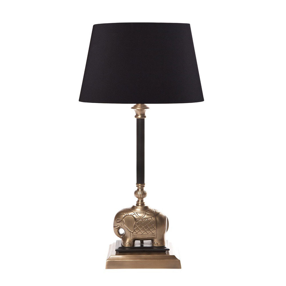 Buy Table Lamps Australia Sabu 1 Light Antique Brass/Black - Brass Elephant Table Lamp Base Only - ELANK29212DKABBLK