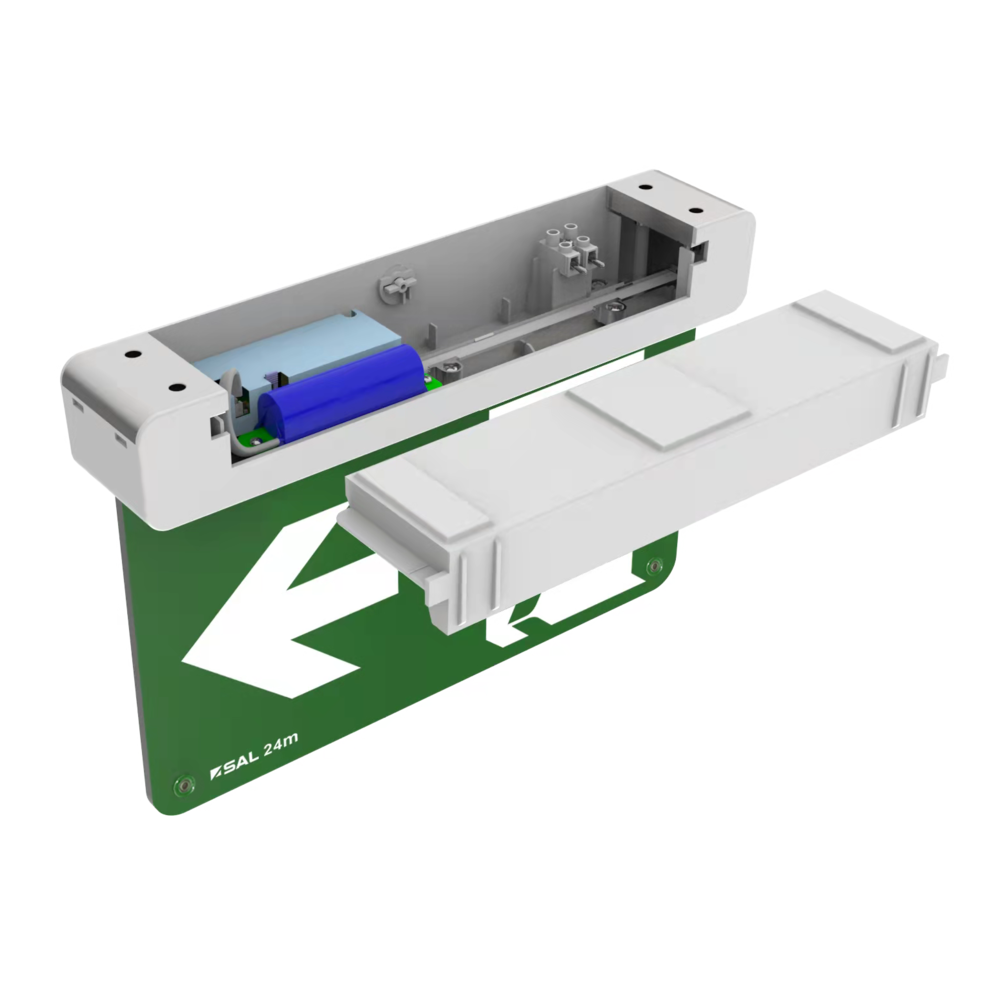 Buy Emergency LED Exit Signs Australia Surface Emergency LED Exit Sign 2.8W White Polycarbonate - SELK1500EX3