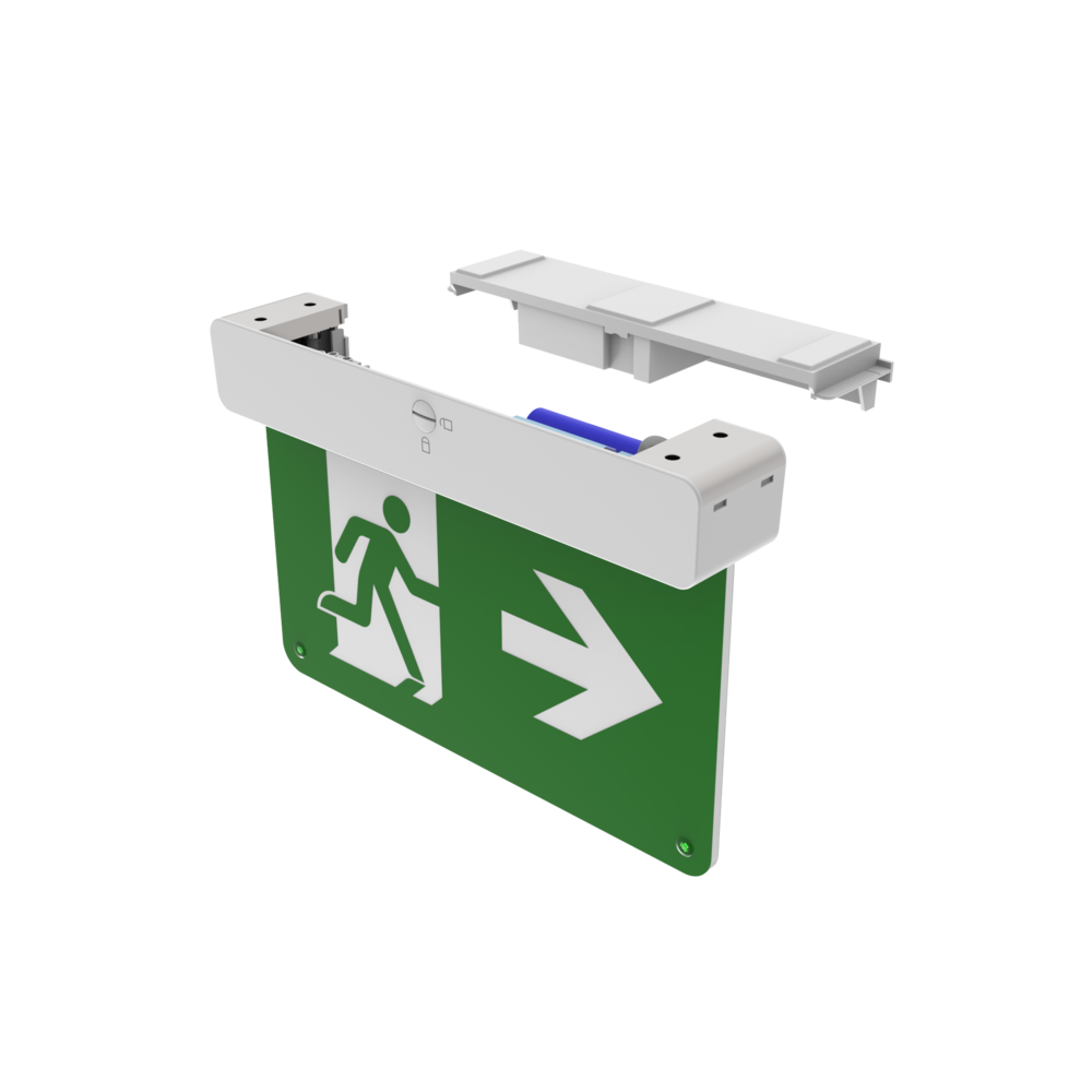 Buy Emergency LED Exit Signs Australia Surface Emergency LED Exit Sign 2.8W White Polycarbonate - SELK1500EX3