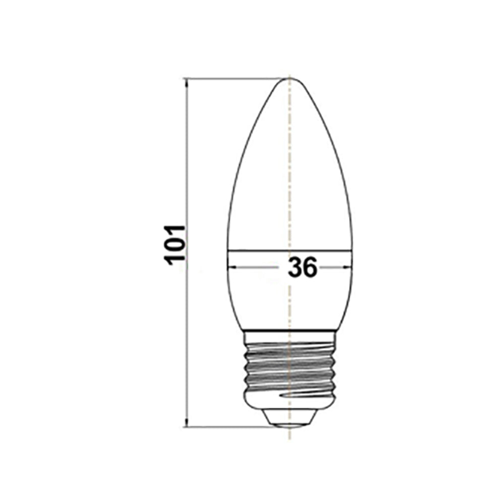 Buy LED Globes Australia Candle LED Globe ES 3W 240V Frosted Aluminium 5000K - CAN20