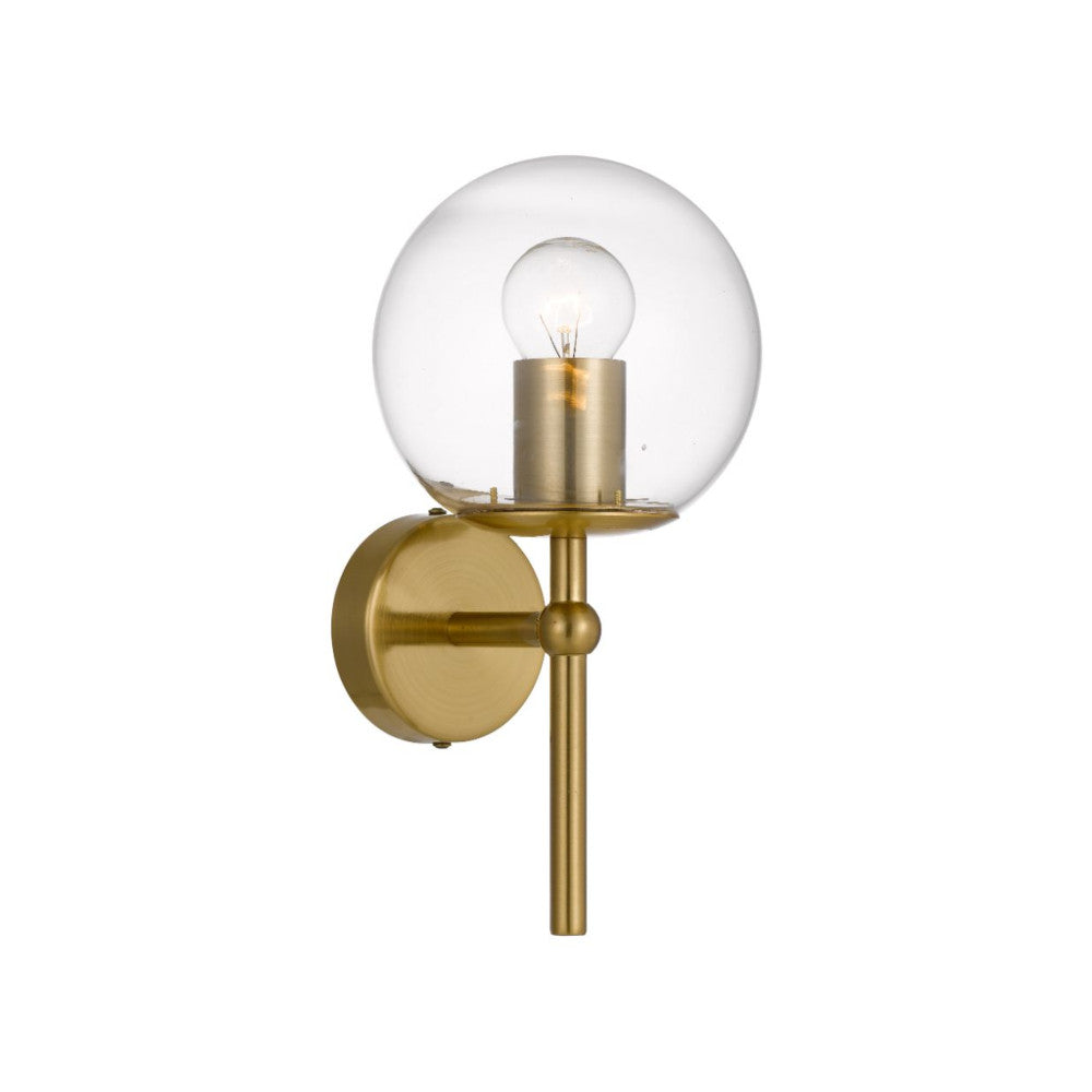 Eterna 1 Light Wall Light Antique Gold & Clear - ETERNA WB1-AGCL