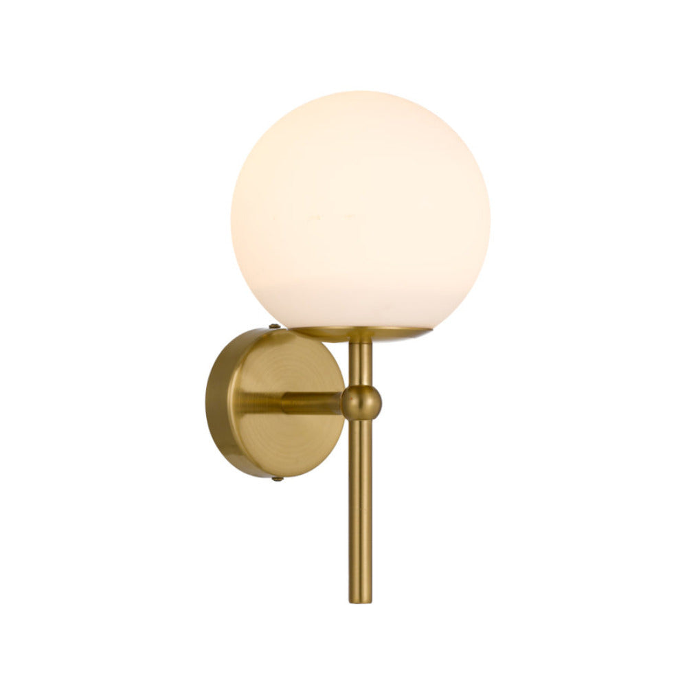 Eterna 1 Light Wall Light Antique Gold & Opal Matt - ETERNA WB1-AGOP