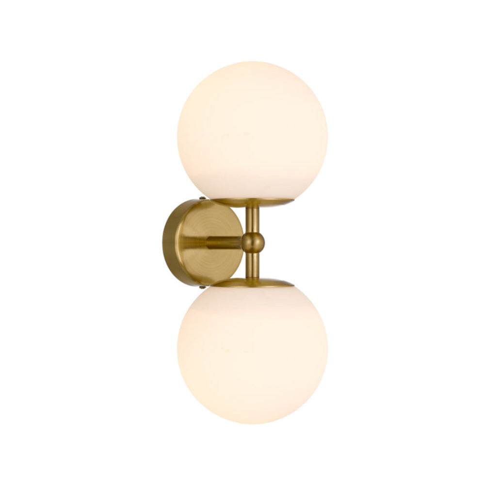 Buy Wall Sconce Australia Eterna 2 Light Wall Light Antique Gold & Opal Matt - ETERNA WB2-AGOP
