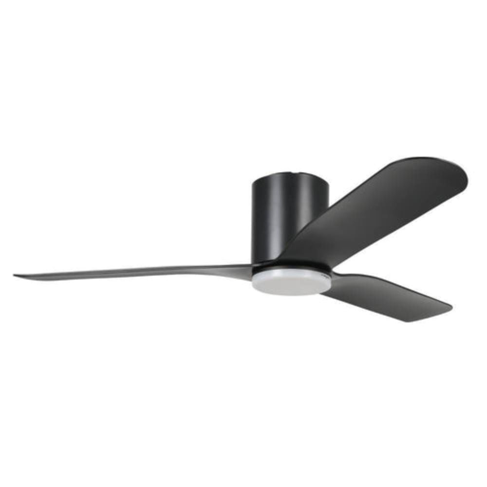 Buy DC Ceiling Fans With Light Australia ILUKA Hugger DC Ceiling Fan 60" Matt Black With LED - 20538502