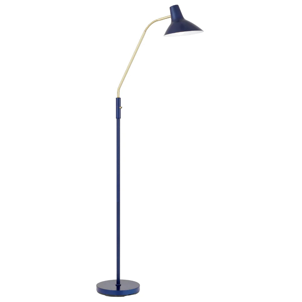 Buy Floor Lamps Australia Farbon 1 Light Floor Lamp Blue/ Brass Matt Metal - FARBON FL-BL