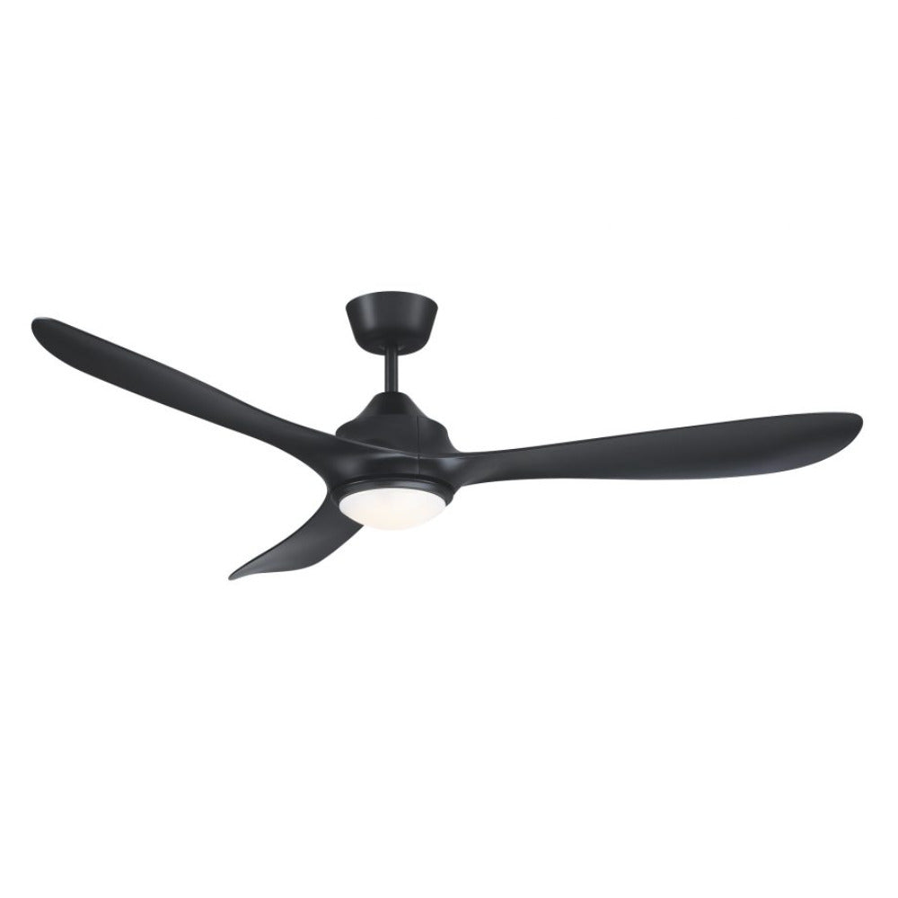 Buy DC Ceiling Fans With Light Australia Juno DC Ceiling Fan 56" Black LED Light Black - FC1128143BB