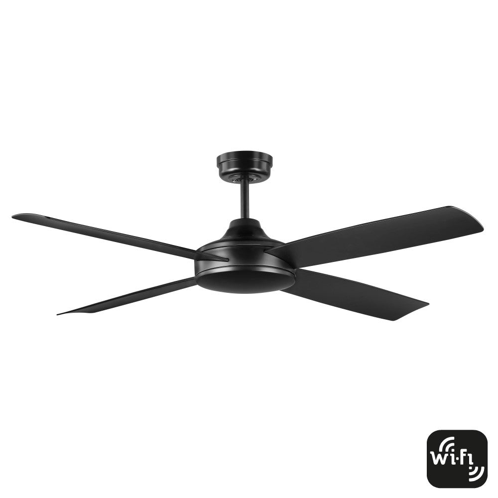 Buy DC Ceiling Fans Australia Anova Smart DC Ceiling Fan 52" Black - FC1140BKWIFI