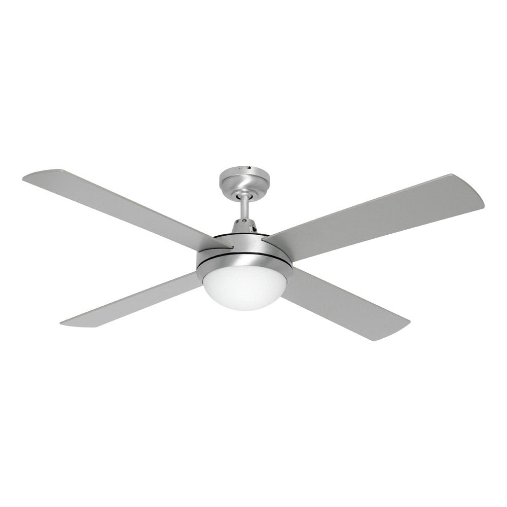 Buy AC Ceiling Fans With Light Australia Caprice AC Ceiling Fan 52" Brushed Steel With B22 Light - FC252134BS