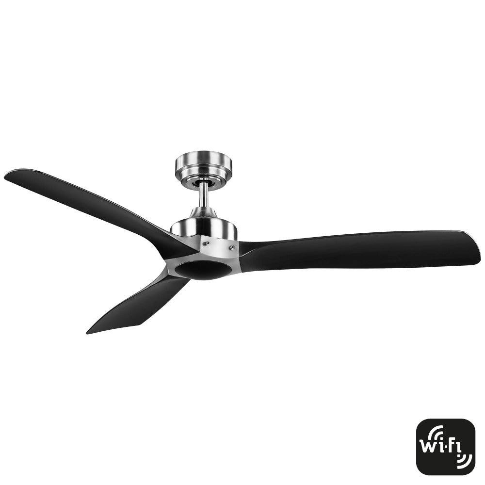 Minota Smart DC Ceiling Fan 52" Brushed Chrome & Black - FC620133GBC