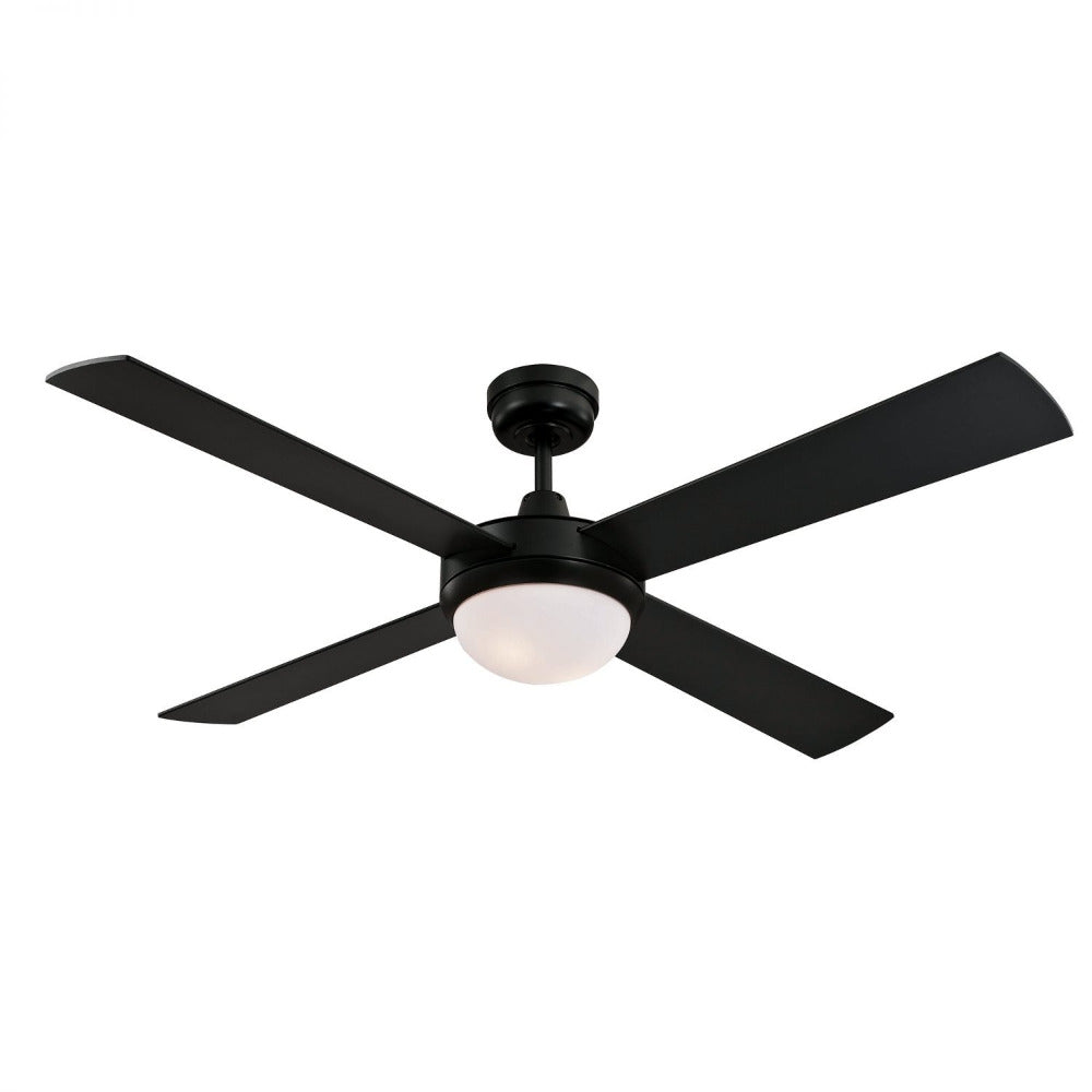 Caprice Pro AC Ceiling Fan 52" Black With B22 Light - FC642134BK