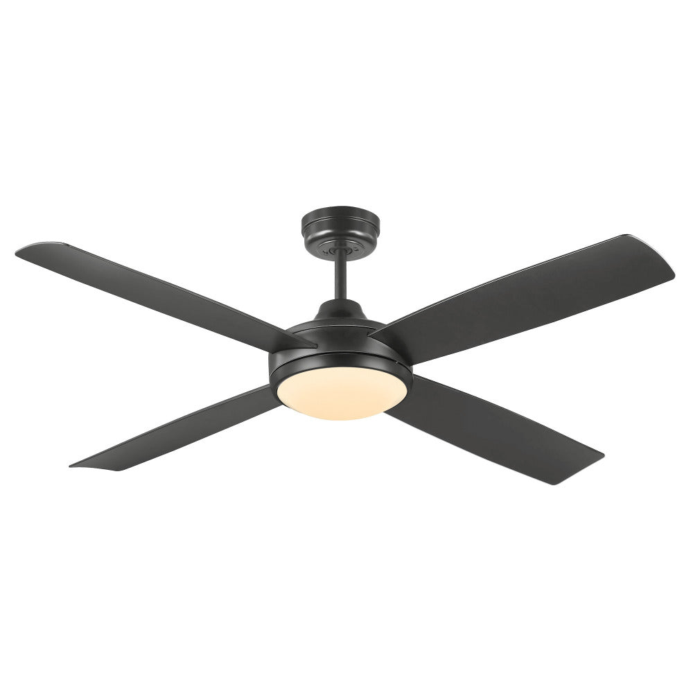 Buy AC Ceiling Fans With Light Australia Airnimate Ceiling Fan with Light Black 52" ABS - FC777134BK