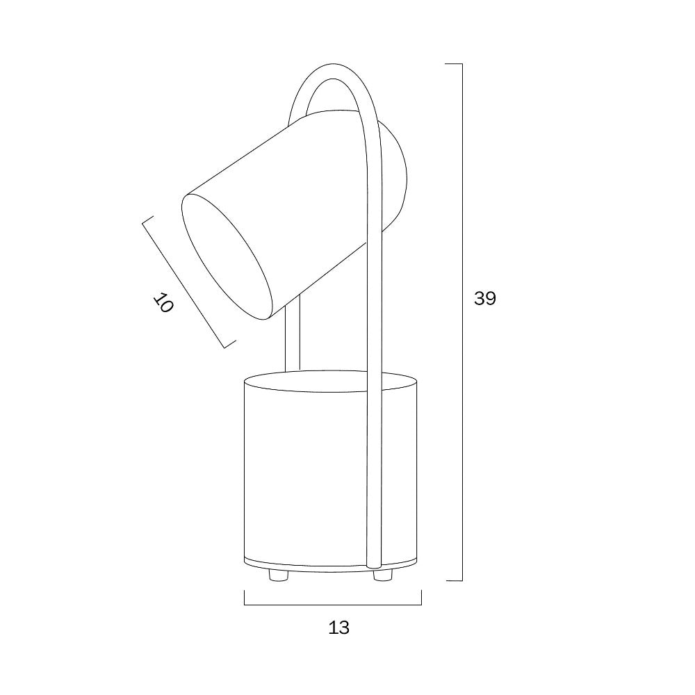 Buy Table Lamps Australia Fidel 1 Light Table Lamp Black & Antique Gold - FIDEL TL-BKAG