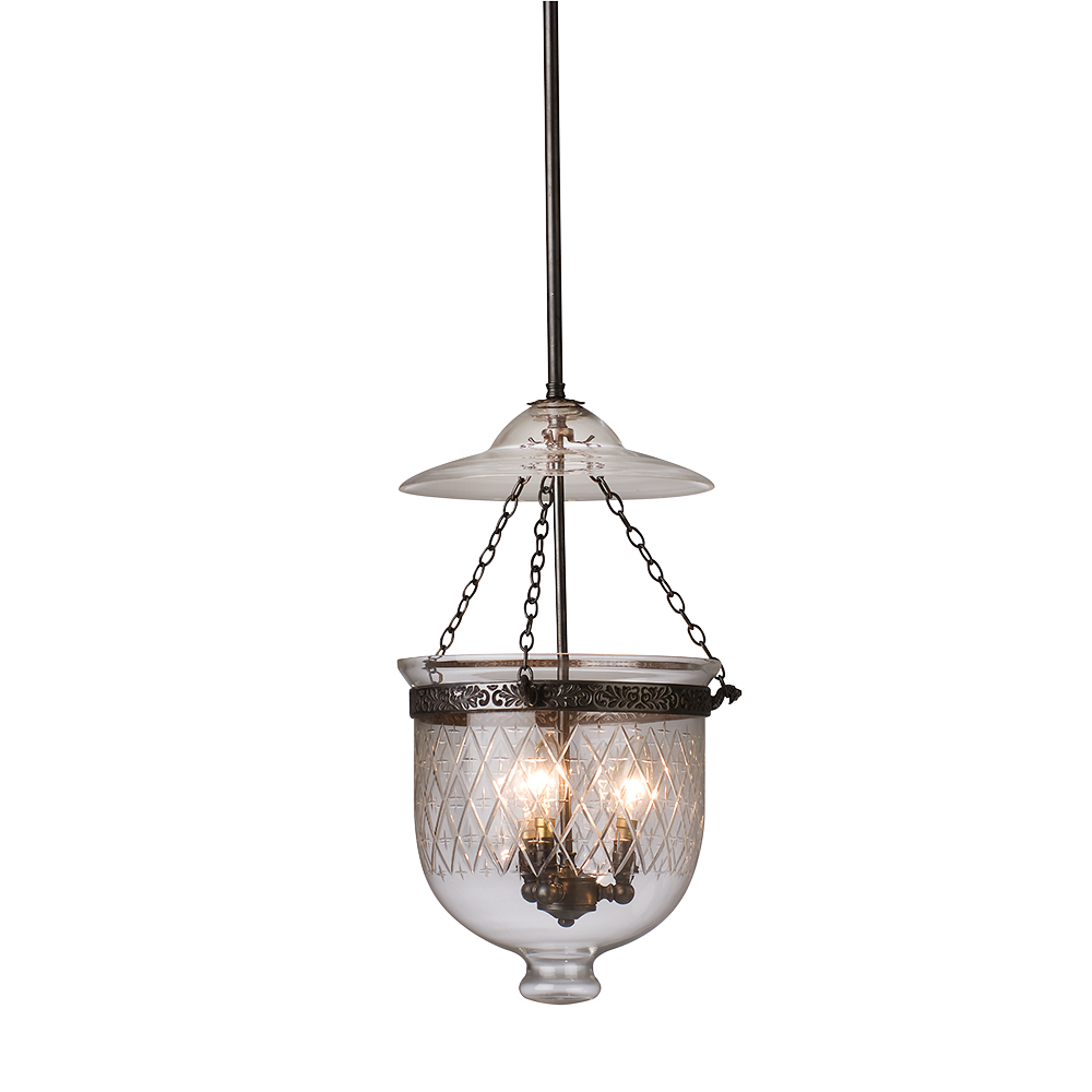 Antique bell jar pendant light deals
