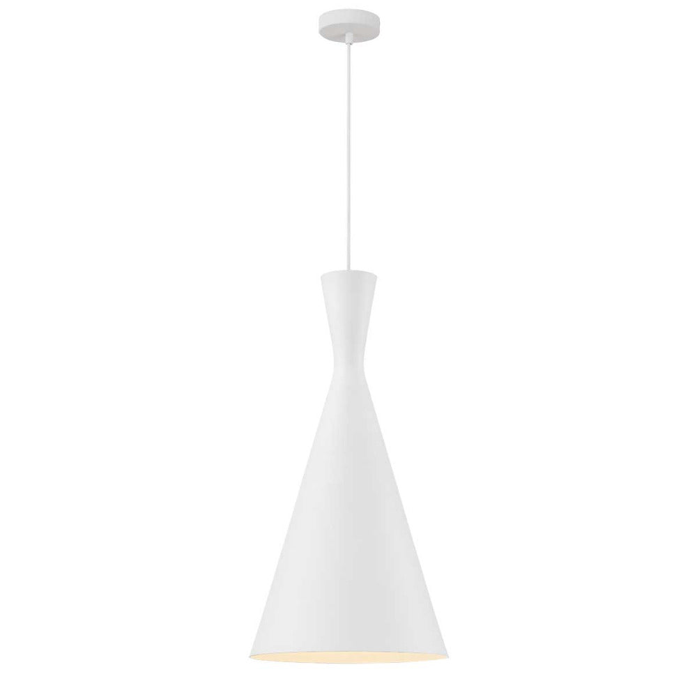 Buy Pendant Lights Australia Flero 30 1 Light Pendant White Brushed FLERO PE30-WHB