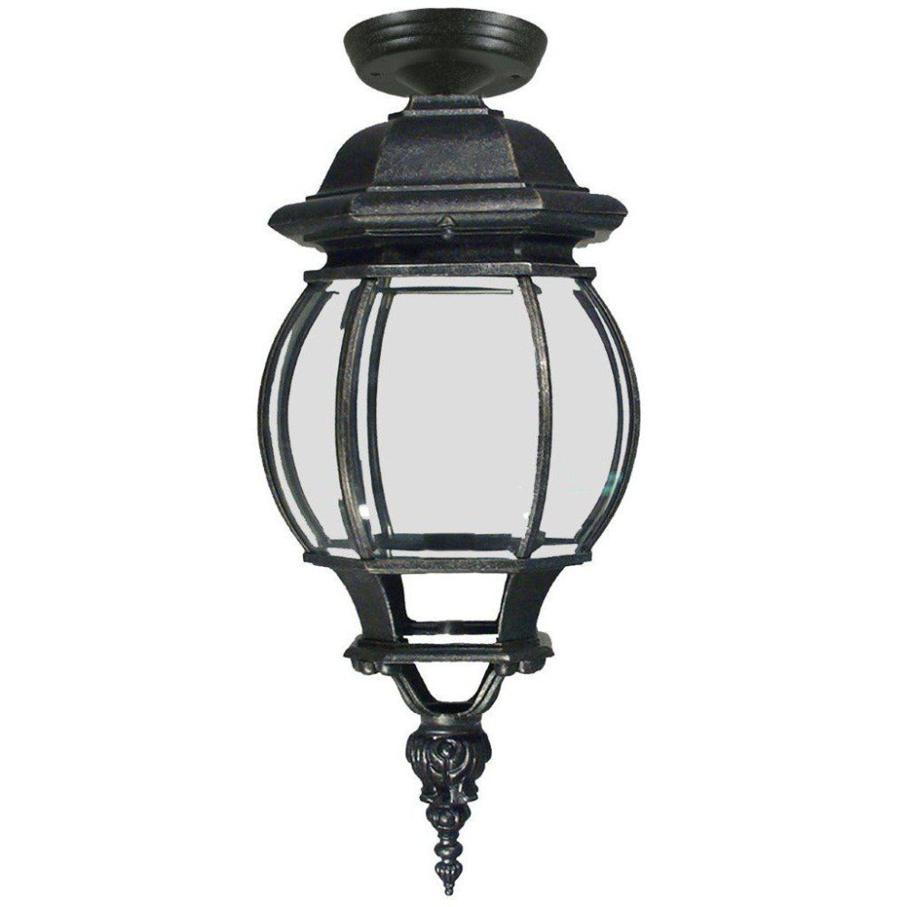 Buy Outdoor Close To Ceiling Lights Australia Flinders Medium Under Eave Light Antique Black IP12 - 1000197