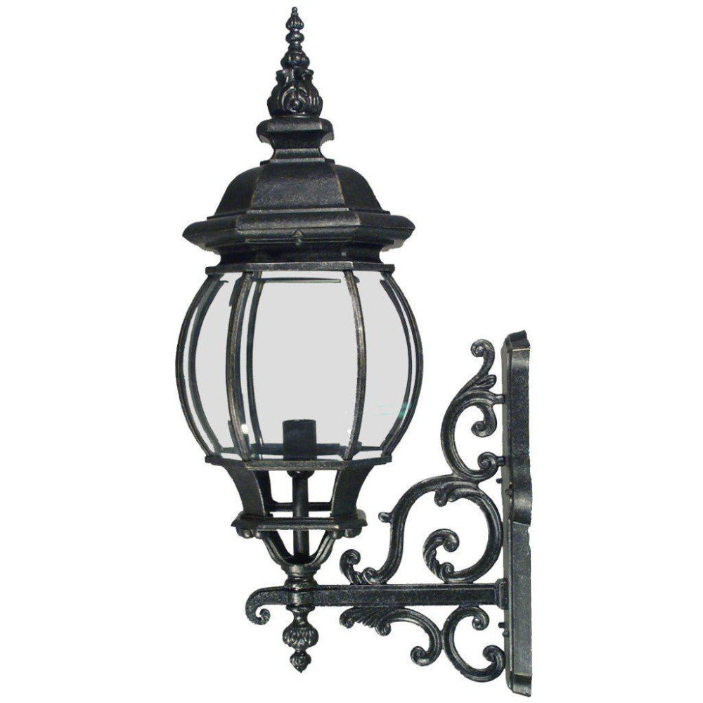 Buy Outdoor Wall Lanterns Australia Flinders Large Outdoor Wall Light Antique Black IP12 - 1000203