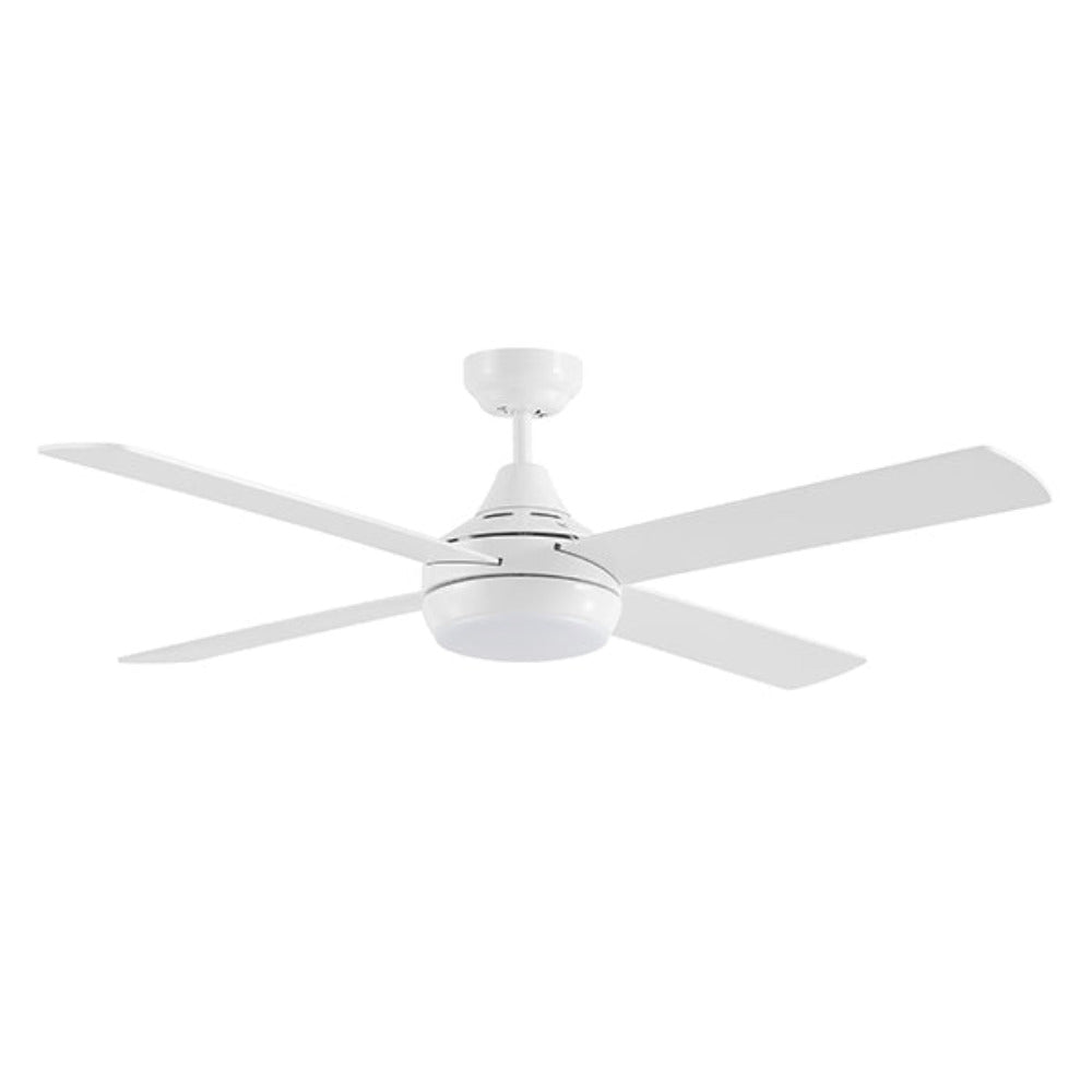 Buy AC Ceiling Fans With Light Australia Four Seasons Link 48" 4 Blade Remote Control Ceiling Fan 15W LED Tricolour Light White - FSL1243WR