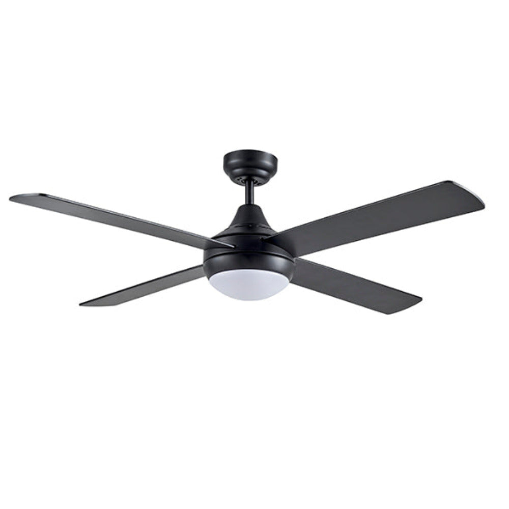 Buy AC Ceiling Fans With Light Australia Four Seasons Link 48" 4 Blade Ceiling Fan & Light 2 x E27 Matt Black - FSL1244M