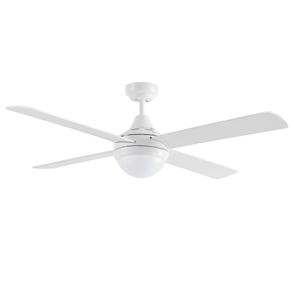 Buy AC Ceiling Fans With Light Australia Four Seasons Link 48" 4 Blade Ceiling Fan & Light 2 x E27 White - FSL1244W