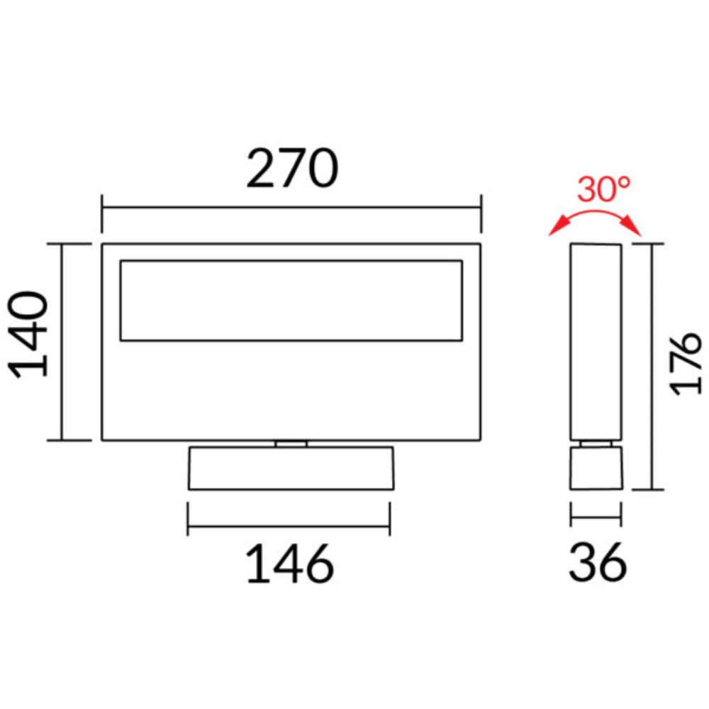 Buy Wall Sconce Australia LED Wall Sconce Light 34W White Aluminium 4000K - VBLWL-WW1-1-4K90