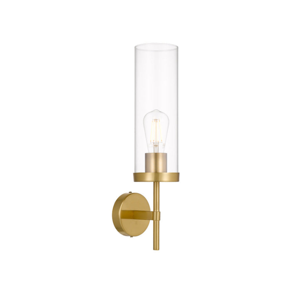 Buy Wall Sconce Australia Garot 1 Light Wall Light Antique Gold & Clear - GAROT WB-AGCL