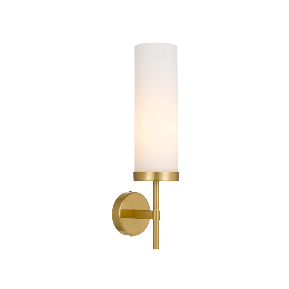 Garot 1 Light Wall Light Antique Gold & Opal Matt - GAROT WB-AGOP