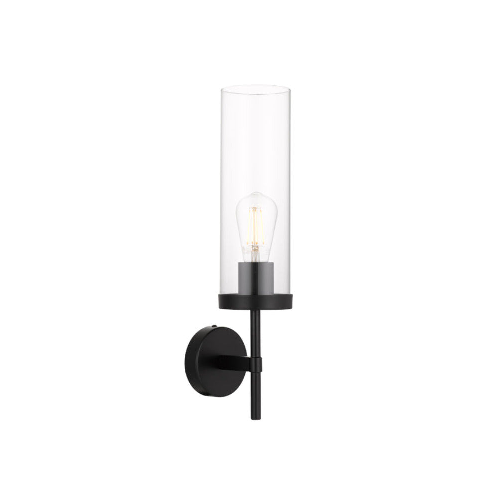 Buy Wall Sconce Australia Garot 1 Light Wall Light Black & Clear - GAROT WB-BKCL