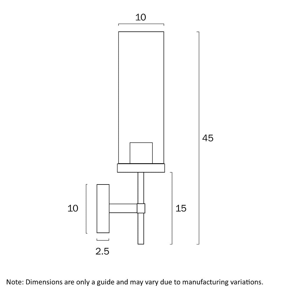 Buy Wall Sconce Australia Garot 1 Light Wall Light Black & Opal Matt - GAROT WB-BKOP