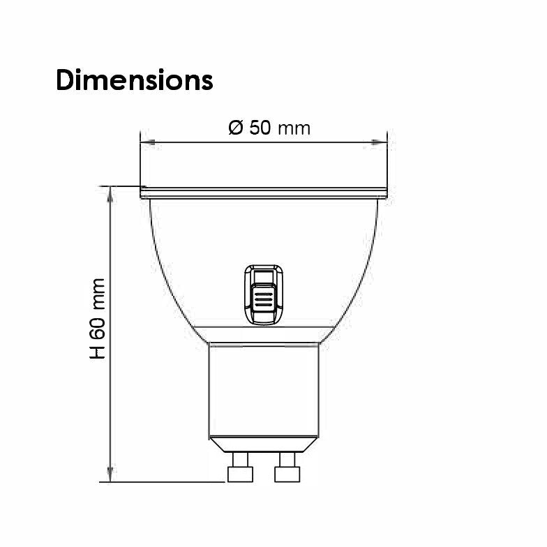 GU10L TC LED Globe 240V 6W TRI Colour - GU10L550TC