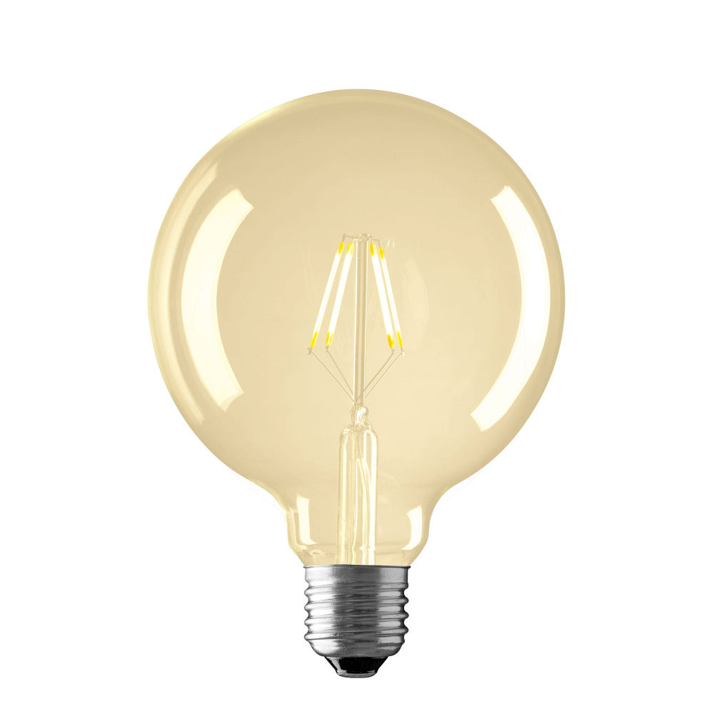 Buy LED Filament Globes Australia Sphere G125 4W LED Globe Amber E27 - 9E27LED15A