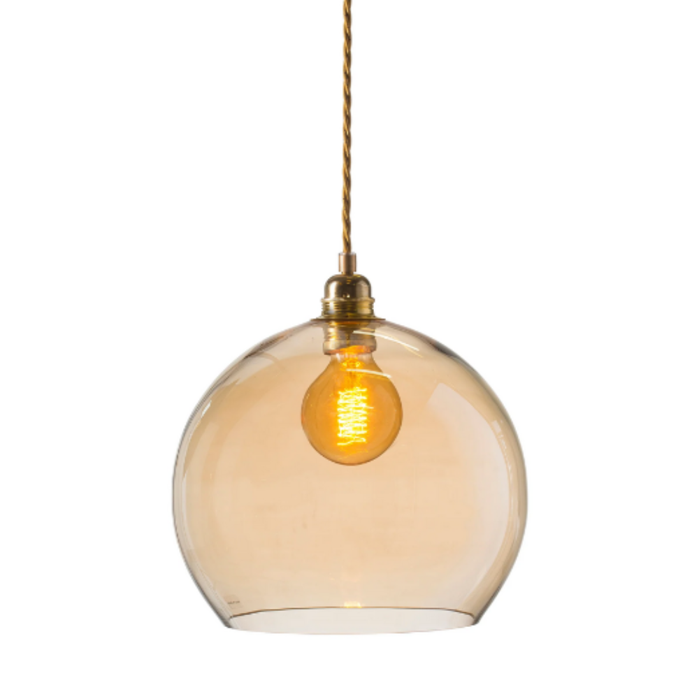Buy Pendant Lights Australia Rowan Pendant Light W280mm Glass Matt Gold - LA101