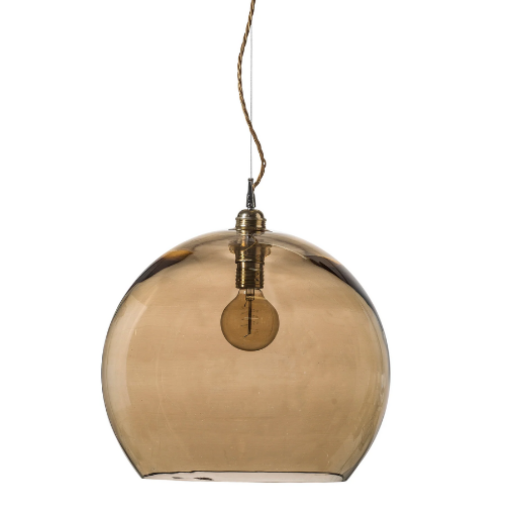 Buy Pendant Lights Australia Rowan Pendant Light W390mm Glass Matt Gold - LA1017
