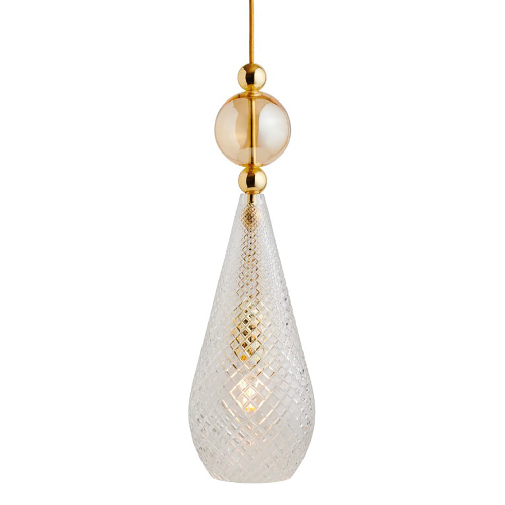 Buy Pendant Lights Australia Smykke Pendant Light W180mm Check Clear Glass - LA101