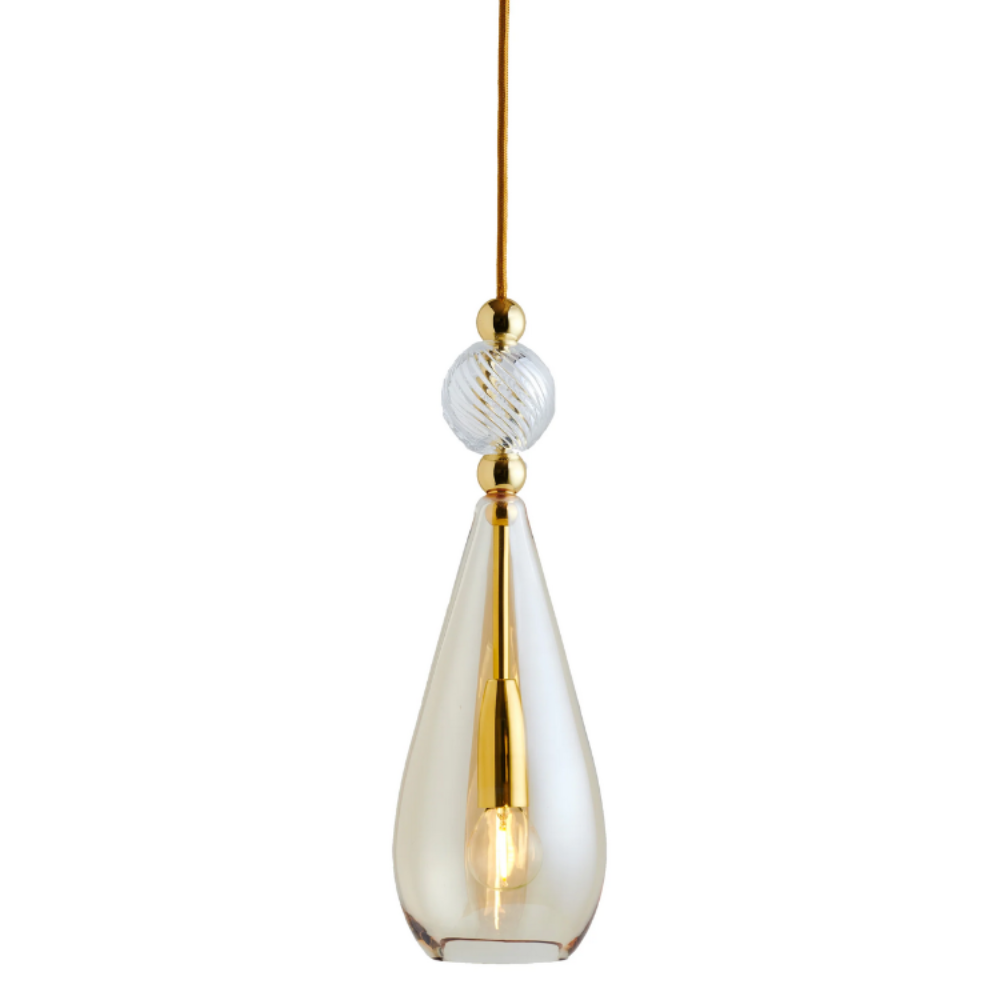 Buy Pendant Lights Australia Smykke Pendant Light W125mm Glass Swirl Ball - LA1011