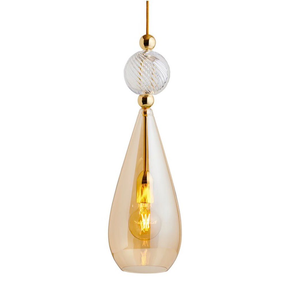 Buy Pendant Lights Australia Smykke Pendant Light W180mm Glass Swirl Ball - LA1019