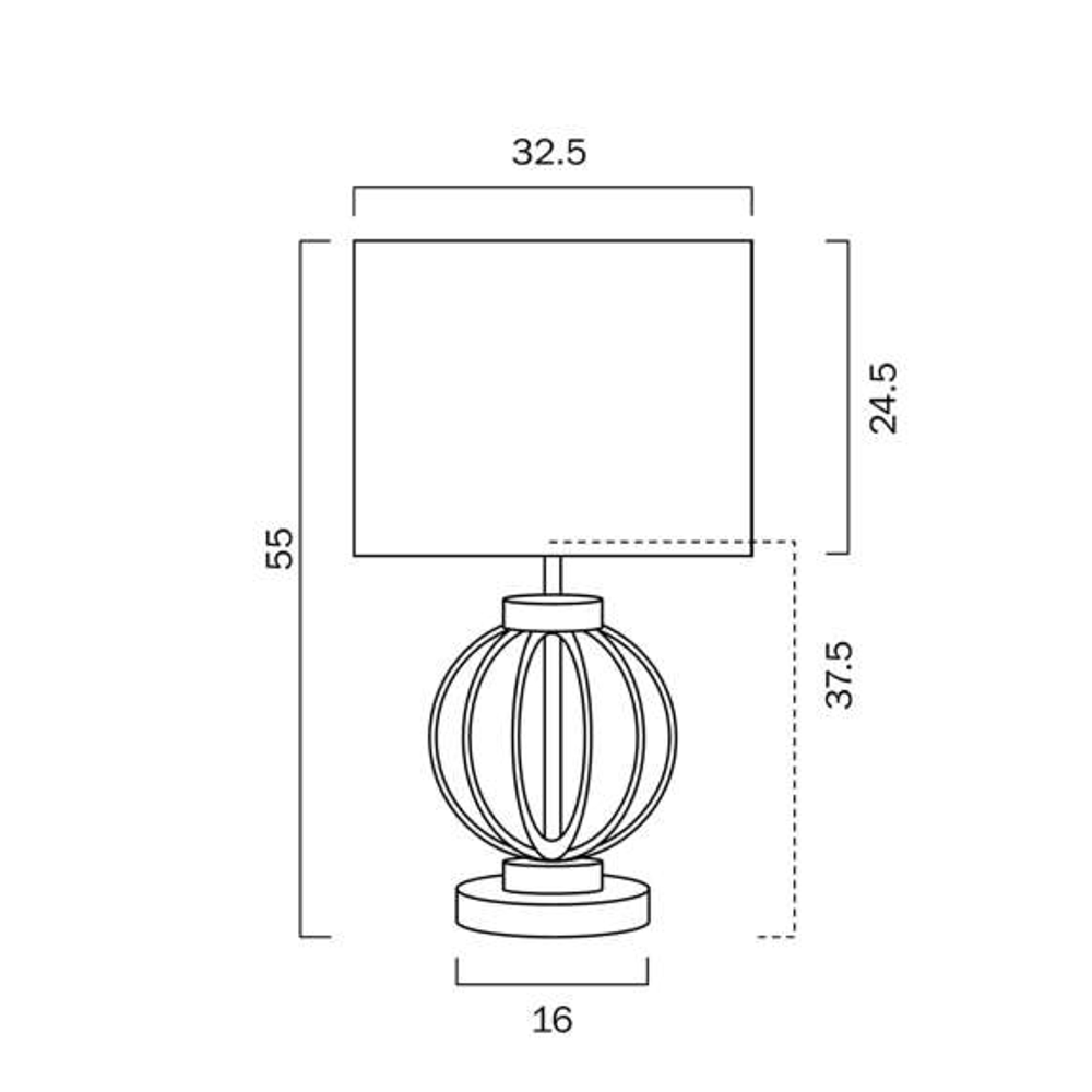 Buy Table Lamps Australia Grada 1 Light Table Lamp Antique Gold & White - GRADA TL-WHAG