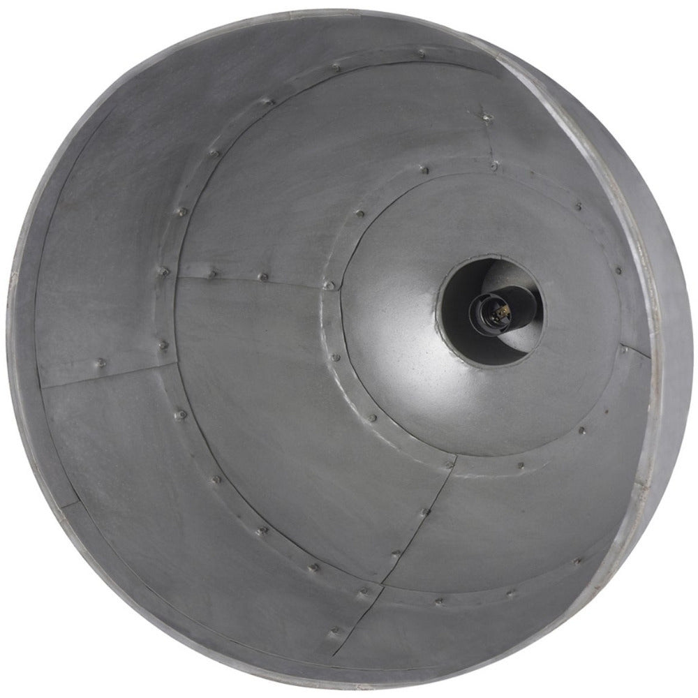 Buy Pendant Lights Australia Granada 1 Light Iron Riveted Dome Pendant - Vintage Grey - ZAF10100GR