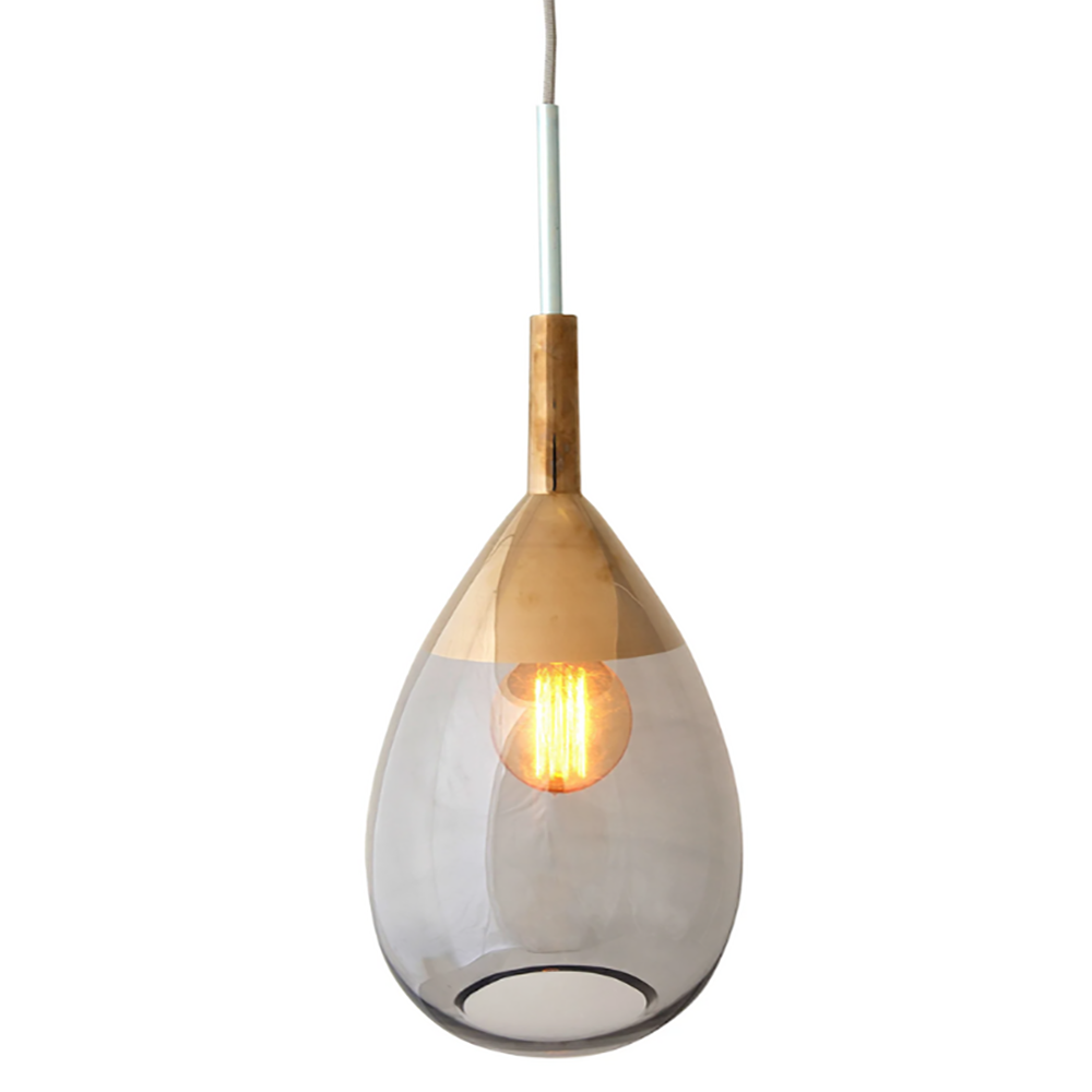 Buy Pendant Lights Australia Lute Pendant Light W220mm Glass - LA101