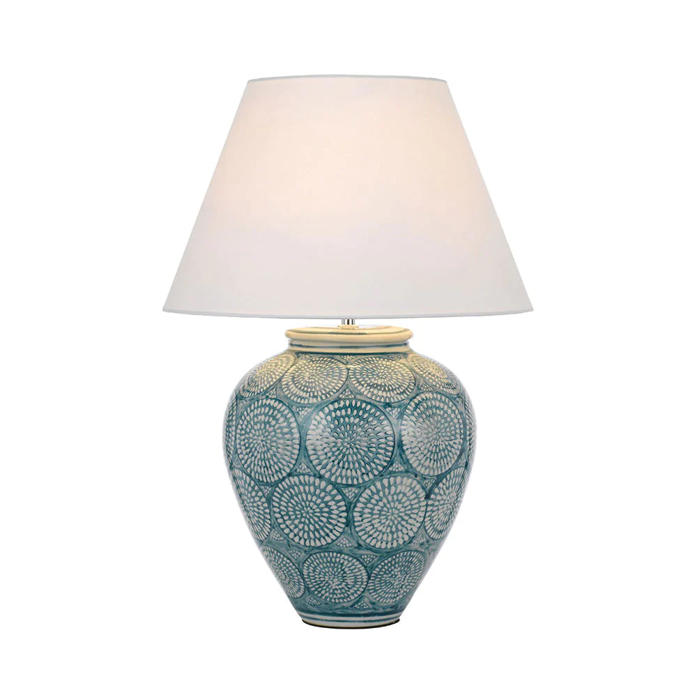 Buy Table Lamps Australia Hannah Table Lamp Ceramic/Blue - HANNAH TL-BLWH