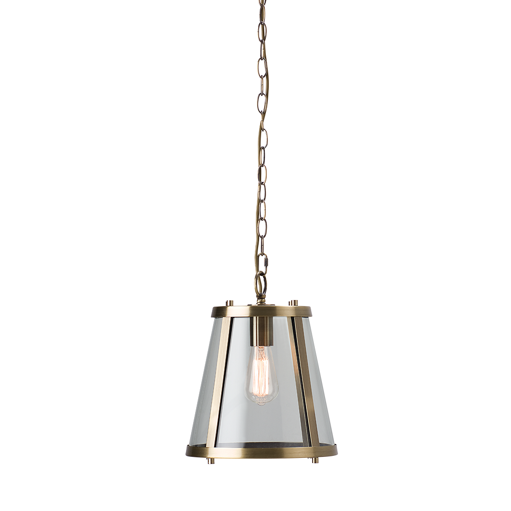 Buy Ceiling Lanterns Australia Ceiling Lantern Light W280mm Antique Brass Glass - HL-F28-AB