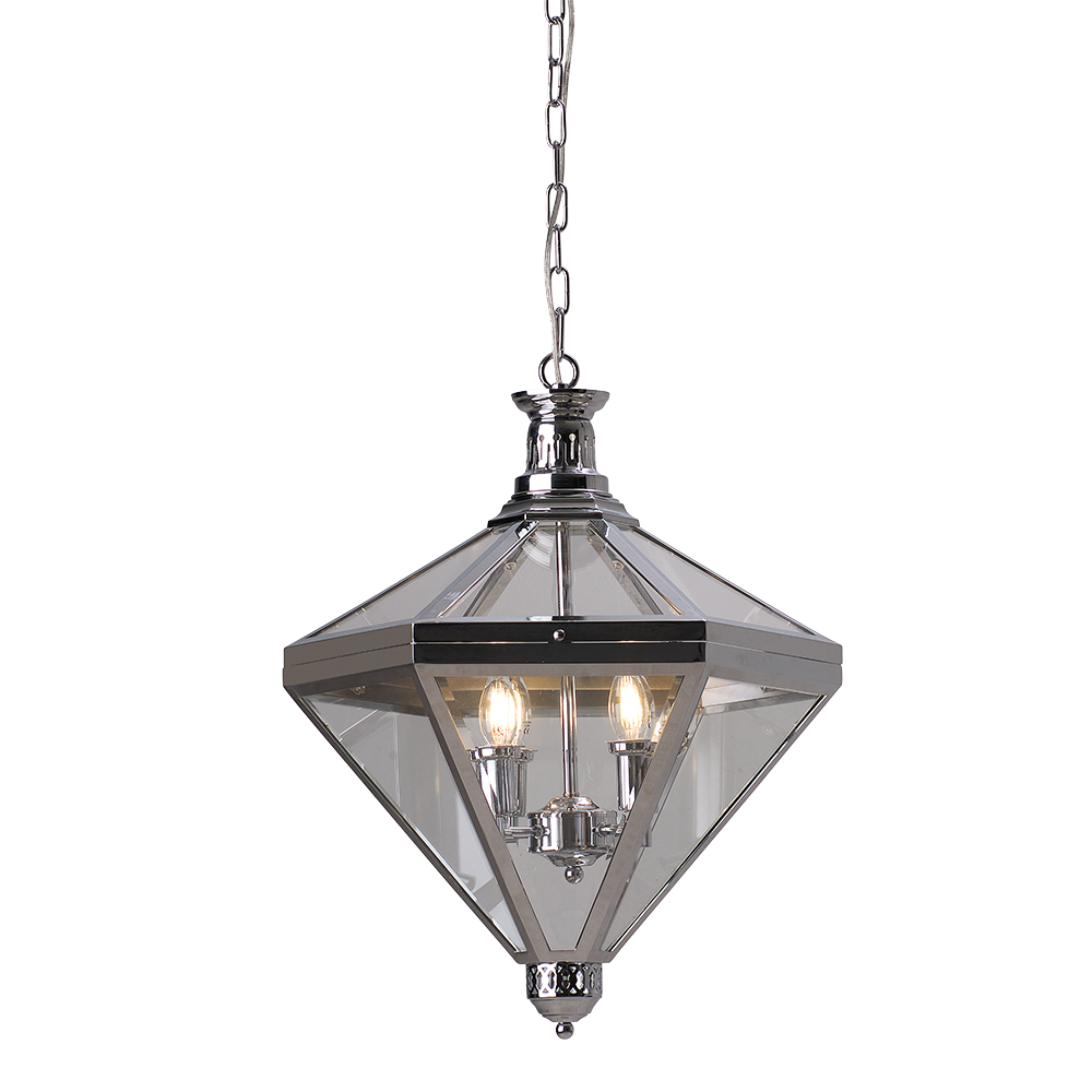 Buy Ceiling Lanterns Australia Ceiling Lantern 4 Lights W380mm Black Diamond Glass - HL-PD0074P-4