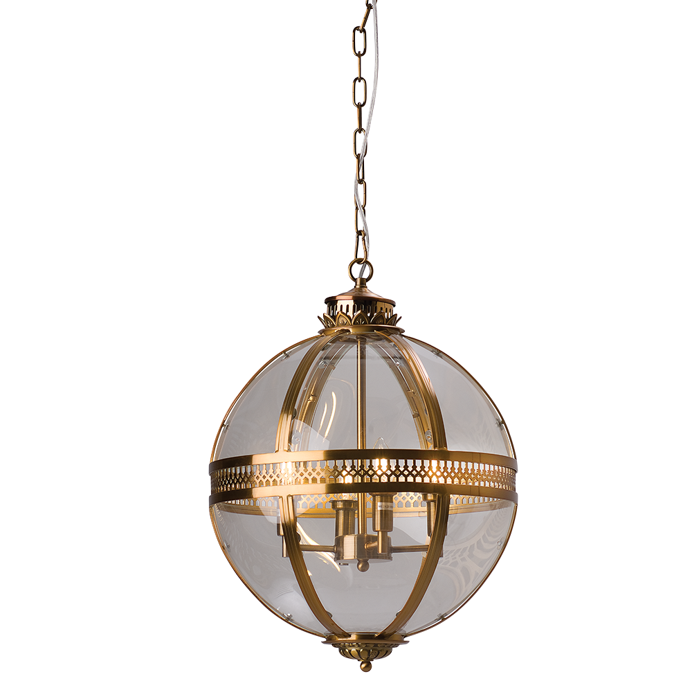 Buy Ceiling Lanterns Australia Ceiling Lantern 4 Lights W430mm Antique Brass Glass - HL-PD0115P-4M