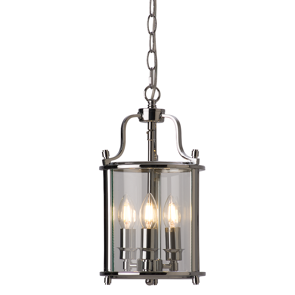 Buy Ceiling Lanterns Australia Ceiling Lantern 3 Lights W200mm Bright Chrome Plain Glass - HL-PD3302D-BC