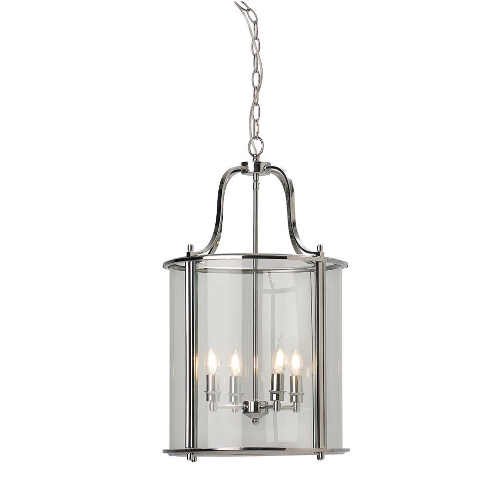 Buy Ceiling Lanterns Australia Ceiling Lantern 4 Lights W440mm Bright Chrome Fluted Glass - HL-PD3306F-BC