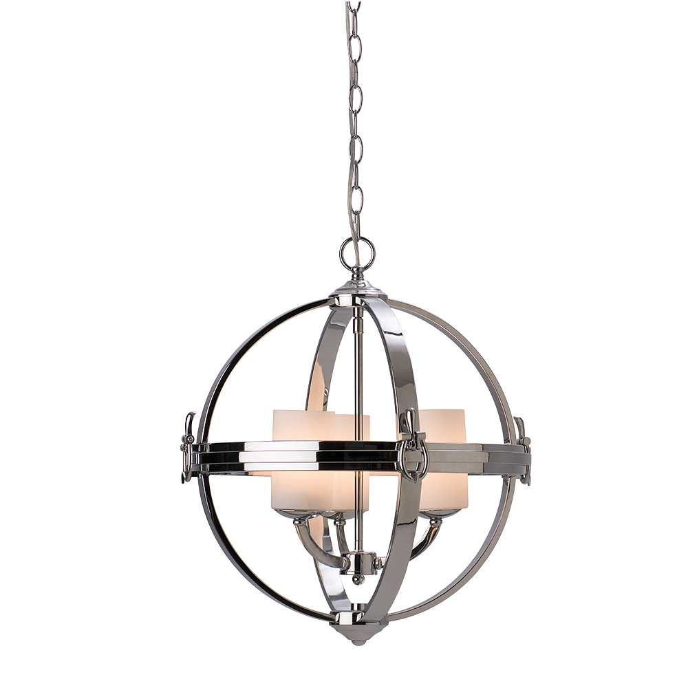 Ceiling Lantern 4 Lights W795mm Bright Chrome - HL-PD6037-4-BC