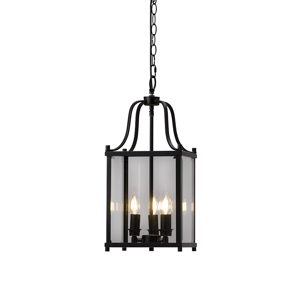 Ceiling Lantern 3 Lights W270mm Black Bronze Glass - HL-PD9003-BZ