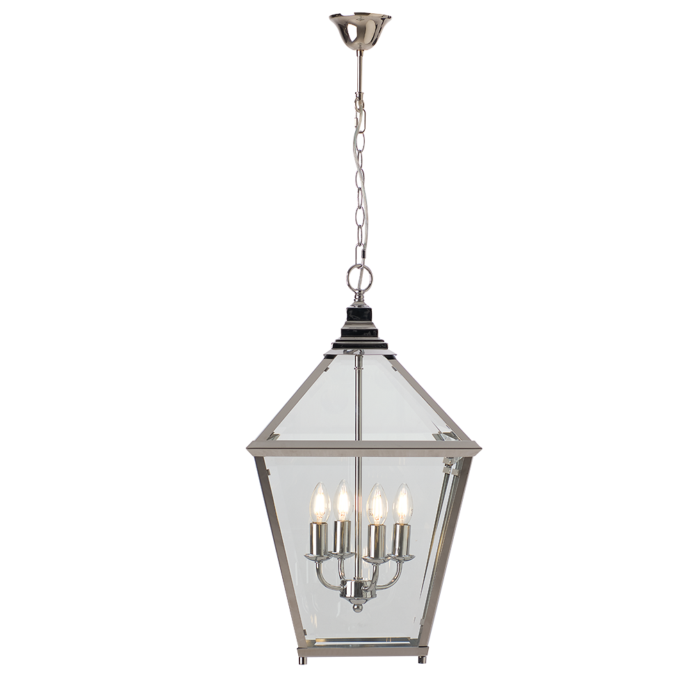 Buy Ceiling Lanterns Australia Ceiling Lantern 4 Lights W430mm Bright Chrome Glass - HL-PD9015-4-BC