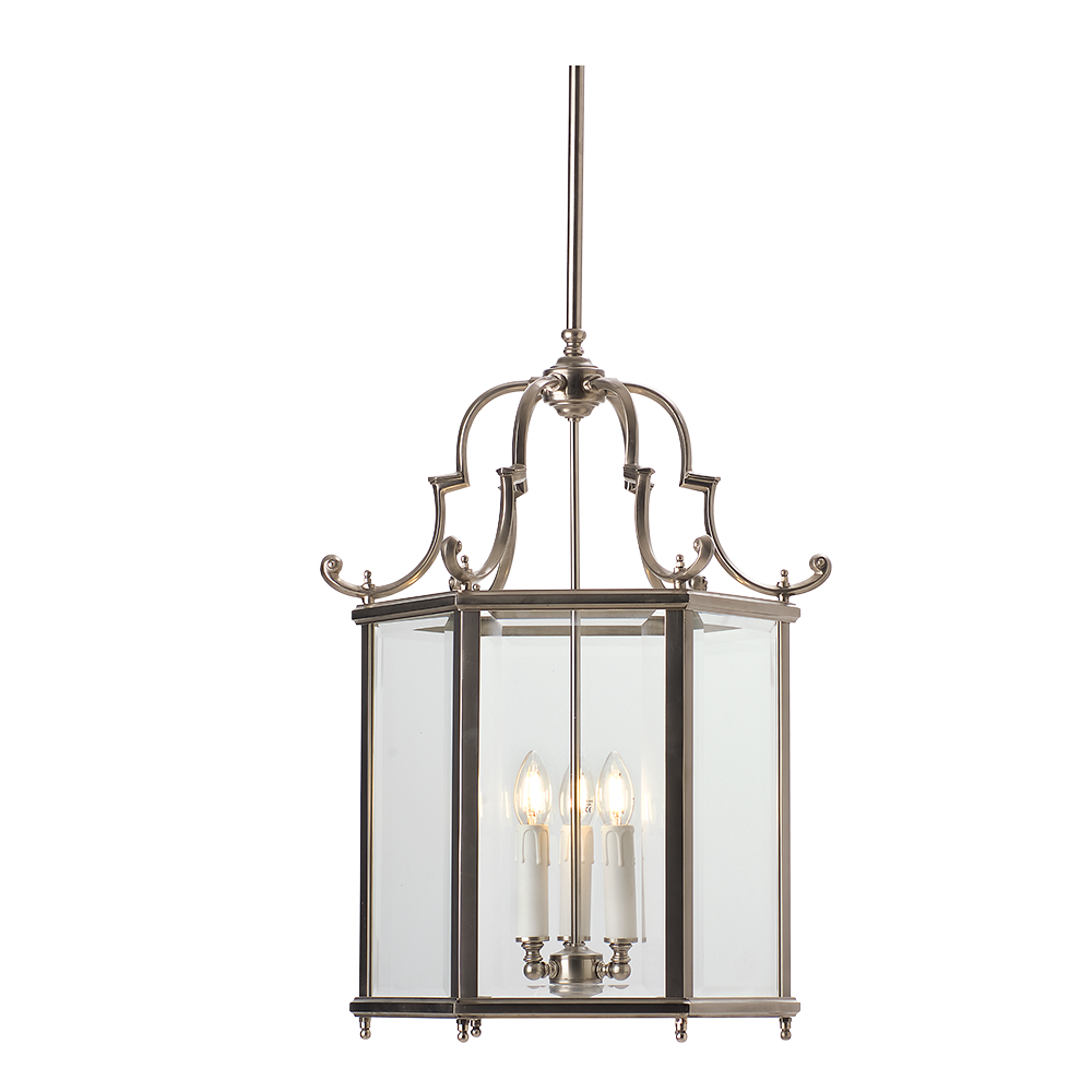 Buy Ceiling Lanterns Australia Charles Ceiling Lantern 3 Lights W420mm Bevelled Glass - HLXM-GB