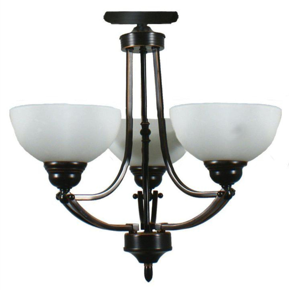 Buy Semi-Flush Mount Lights Australia Houston 3 Light Semi-Flush Mount Bronze - 1000248