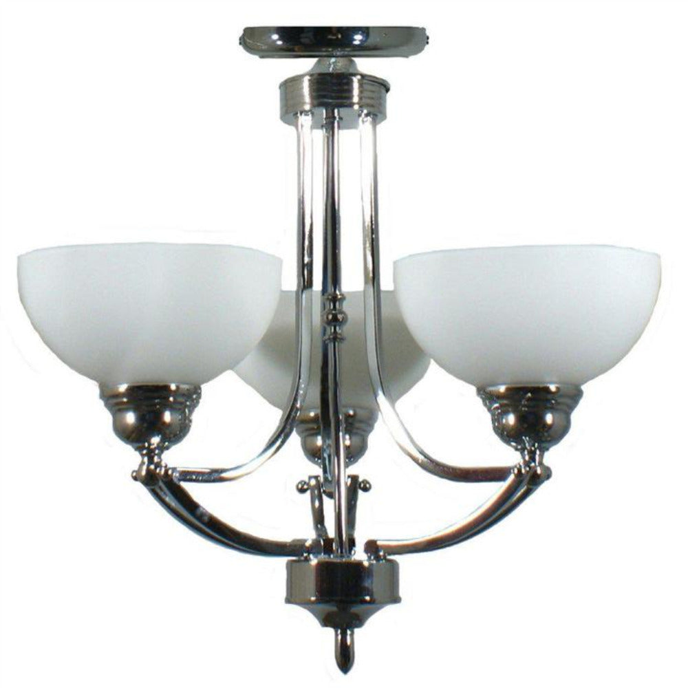 Buy Semi-Flush Mount Lights Australia Houston 3 Light Semi-Flush Mount Chrome - 1000247